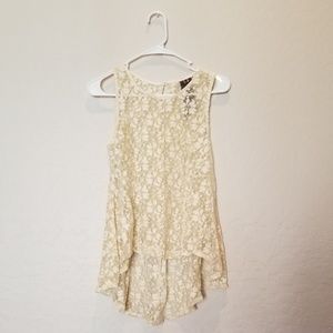 Cream lace shirt
